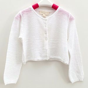 TONI & ROSIETTE Open Stitch Delicate Cotton Girls Cardigan